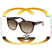 Gucci GG0097S-004 Multicolor Frame Brown Gradient Lens 56mm Sunglasses